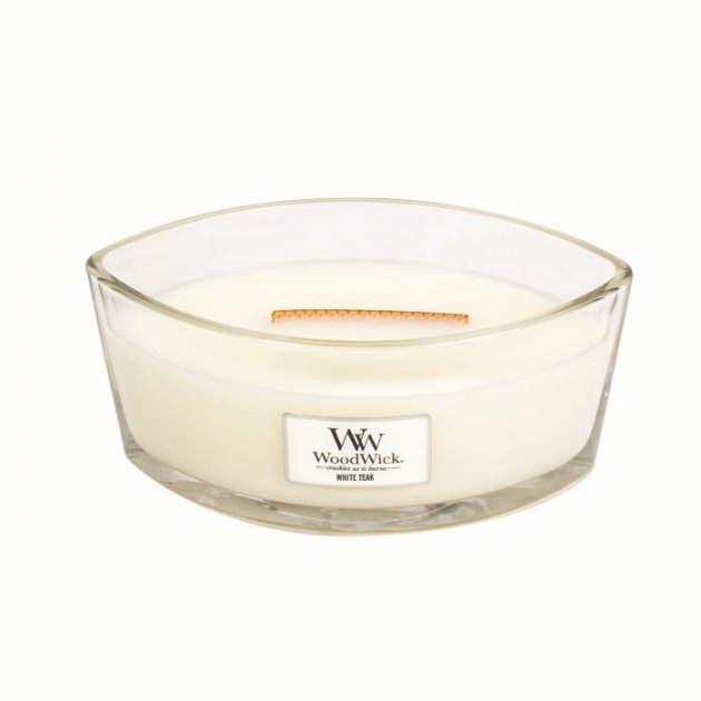 Ароматична свічка з ароматом сандалового дерева та дуба Woodwick Ellipse White Teak 453 г Ароматична свічка з ароматом сандалового дерева та дуба Woodwick Ellipse White Teak 453 г